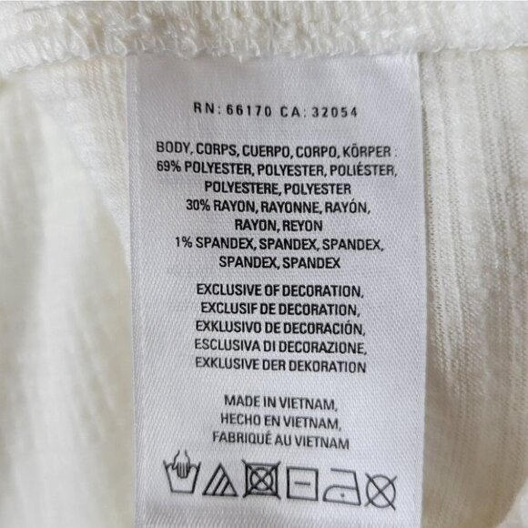 𝅺deletta Anthropologie Thea Peplum Tierd Ruffle Long Sleeve Top Ivory XS - Picture 8 of 12